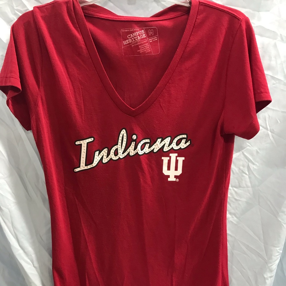 Indiana University v-neck t- shirt